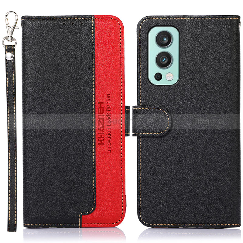 Custodia Portafoglio In Pelle Cover con Supporto A09D per OnePlus Nord 2 5G Nero