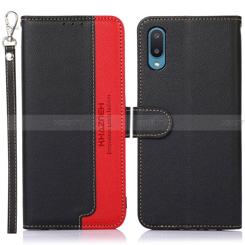 Custodia Portafoglio In Pelle Cover con Supporto A09D per Samsung Galaxy A02