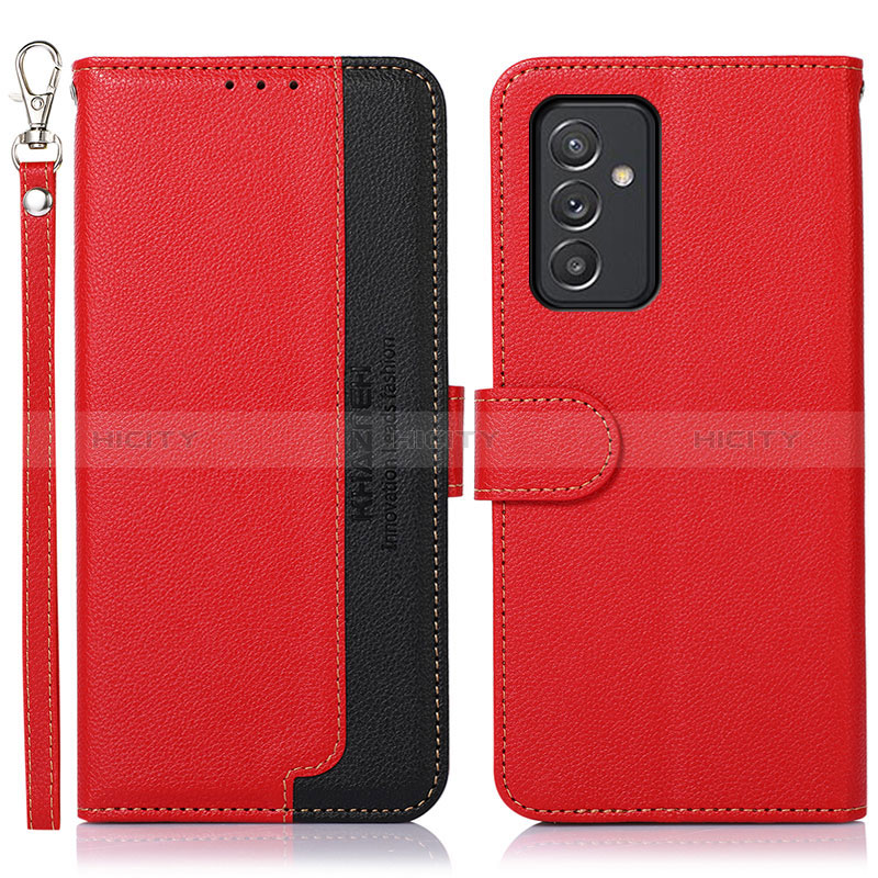 Custodia Portafoglio In Pelle Cover con Supporto A09D per Samsung Galaxy A15 4G Rosso