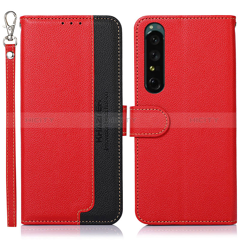 Custodia Portafoglio In Pelle Cover con Supporto A09D per Sony Xperia 1 IV