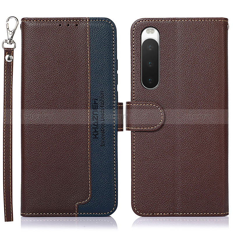 Custodia Portafoglio In Pelle Cover con Supporto A09D per Sony Xperia 10 IV