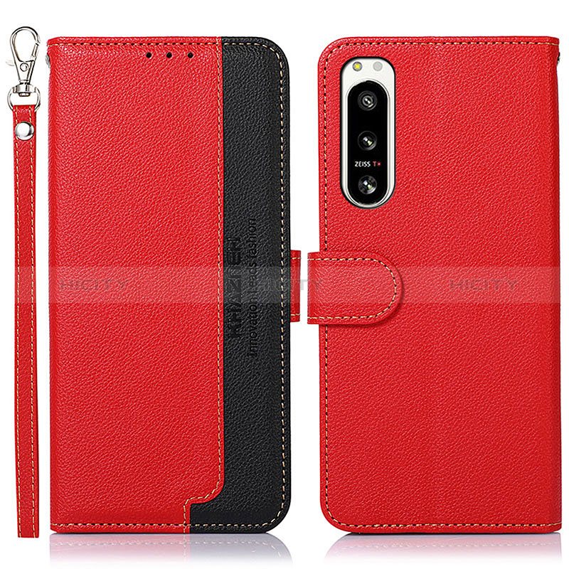 Custodia Portafoglio In Pelle Cover con Supporto A09D per Sony Xperia 5 IV