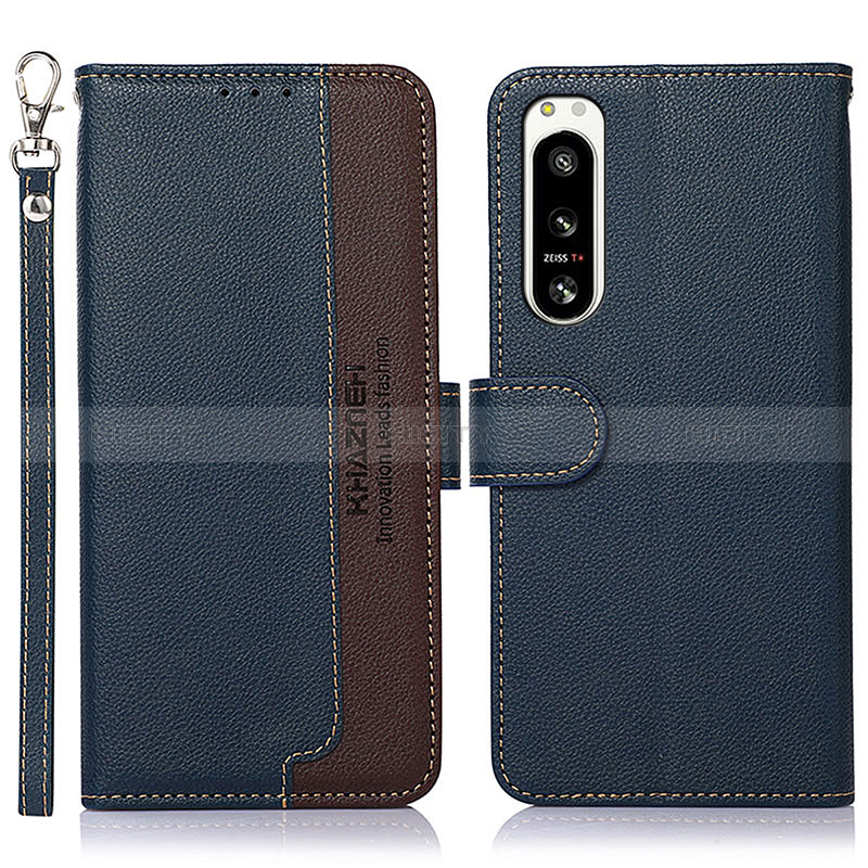 Custodia Portafoglio In Pelle Cover con Supporto A09D per Sony Xperia 5 IV