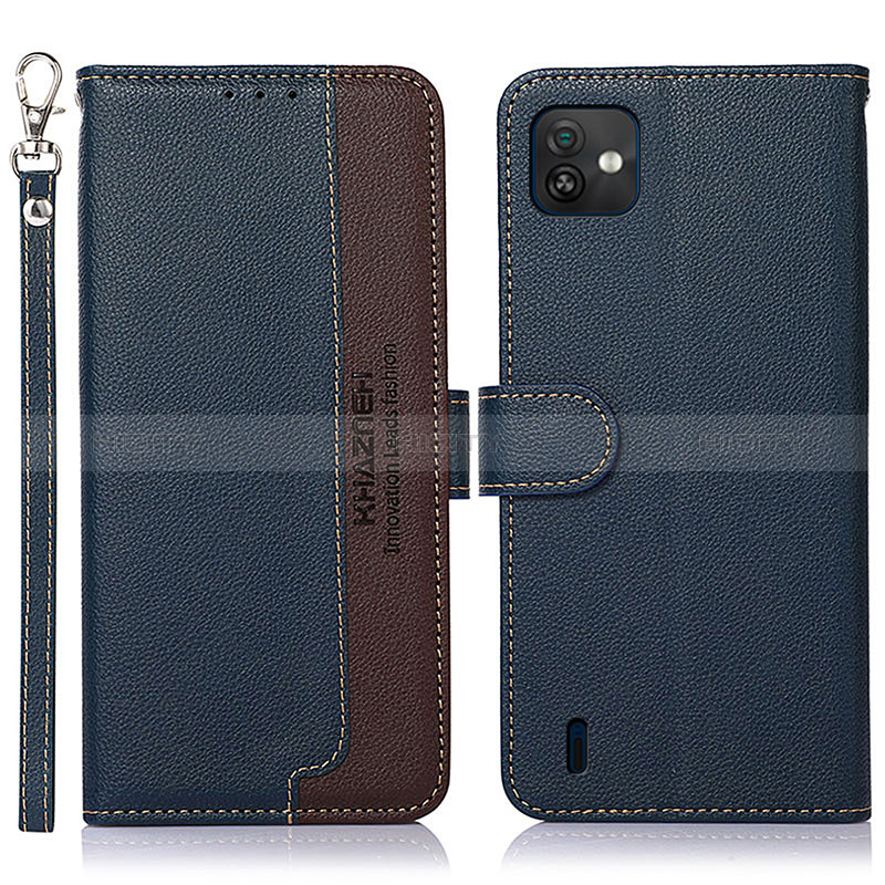 Custodia Portafoglio In Pelle Cover con Supporto A09D per Wiko Y82 Blu