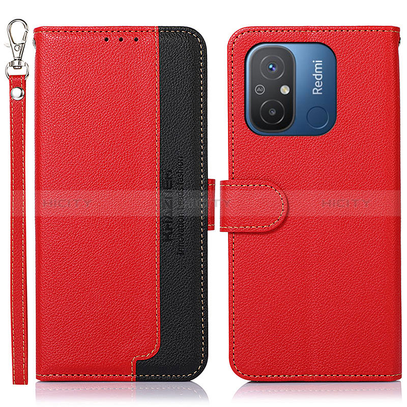 Custodia Portafoglio In Pelle Cover con Supporto A09D per Xiaomi Redmi 12C 4G Rosso