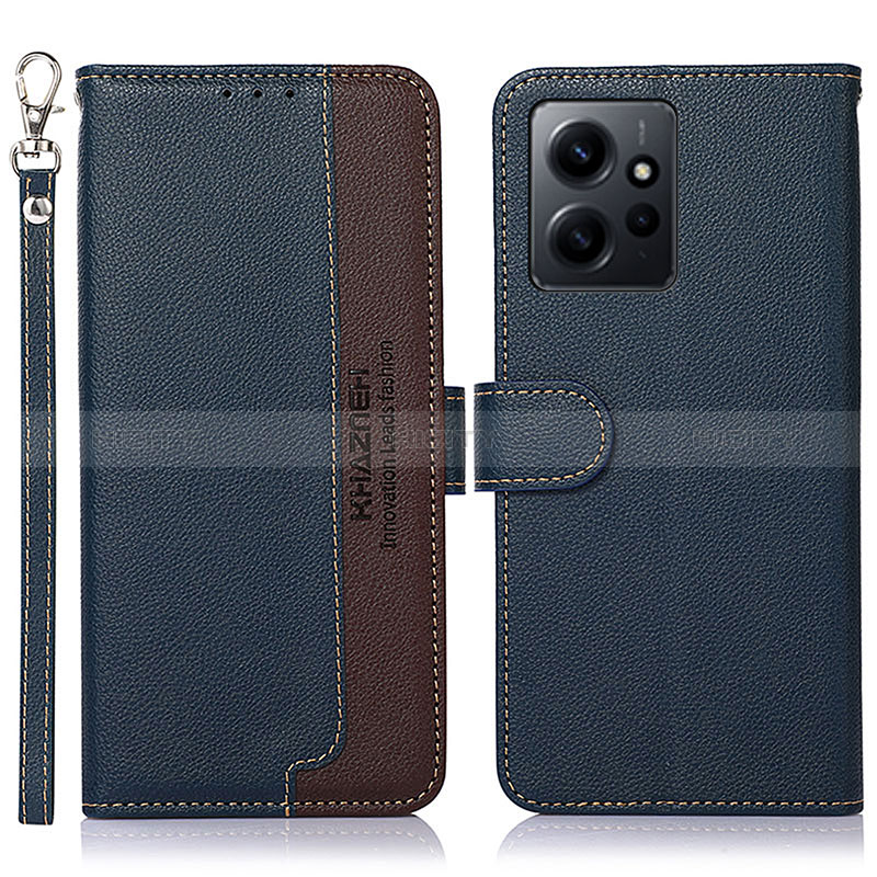 Custodia Portafoglio In Pelle Cover con Supporto A09D per Xiaomi Redmi Note 12 4G Blu