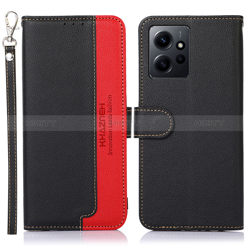 Custodia Portafoglio In Pelle Cover con Supporto A09D per Xiaomi Redmi Note 12 4G Nero