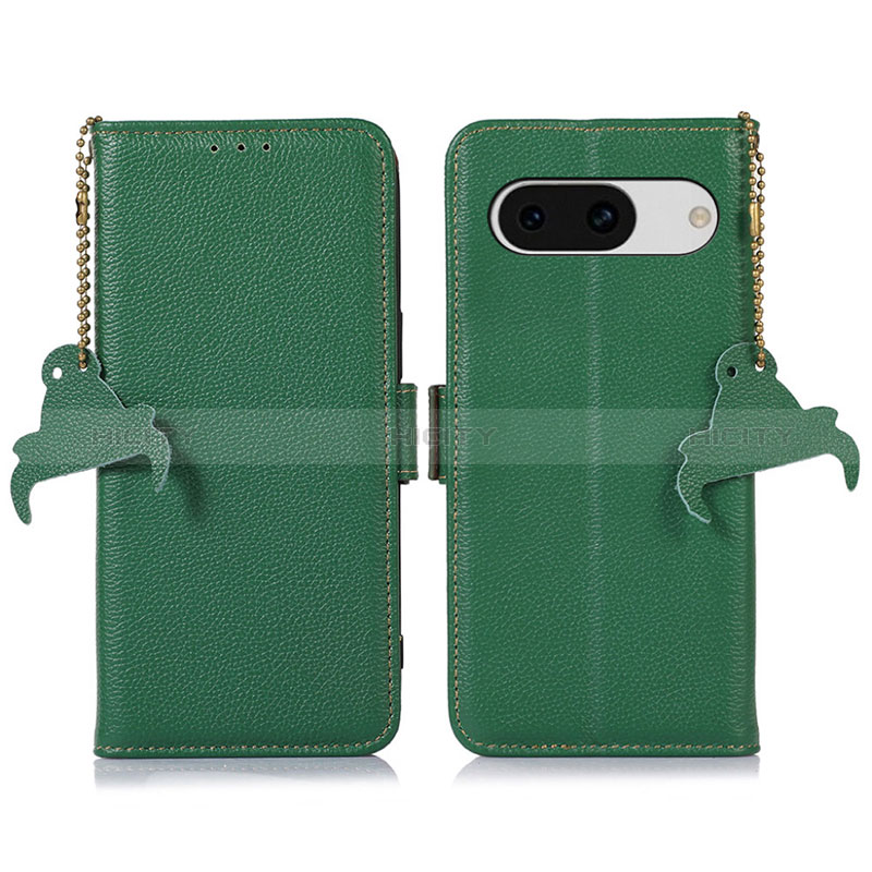 Custodia Portafoglio In Pelle Cover con Supporto A10D per Google Pixel 8a 5G Verde