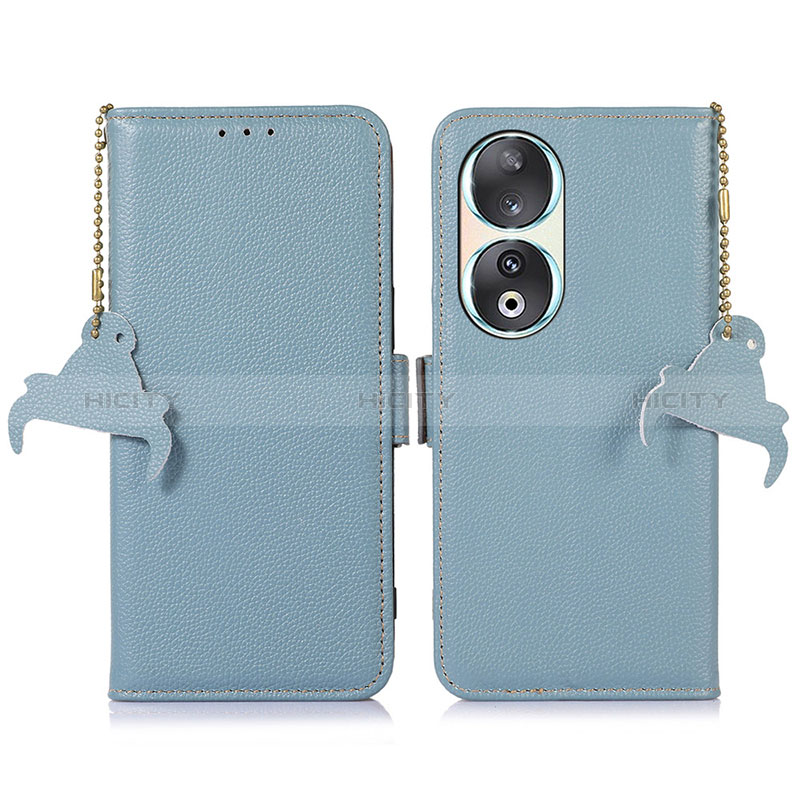 Custodia Portafoglio In Pelle Cover con Supporto A10D per Huawei Honor 90 5G Azzurro