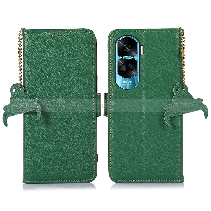 Custodia Portafoglio In Pelle Cover con Supporto A10D per Huawei Honor 90 Lite 5G Verde