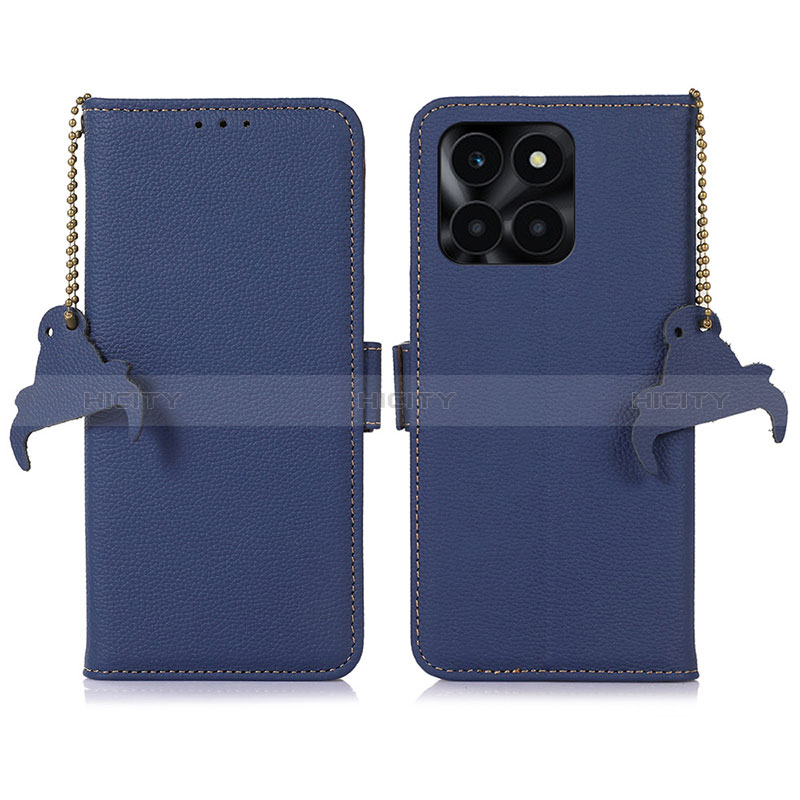 Custodia Portafoglio In Pelle Cover con Supporto A10D per Huawei Honor X6a Blu