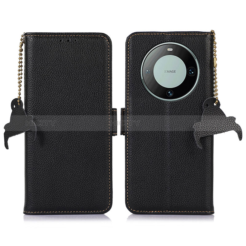 Custodia Portafoglio In Pelle Cover con Supporto A10D per Huawei Mate 60 Nero