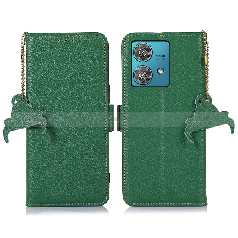 Custodia Portafoglio In Pelle Cover con Supporto A10D per Motorola Moto Edge 40 Neo 5G Verde