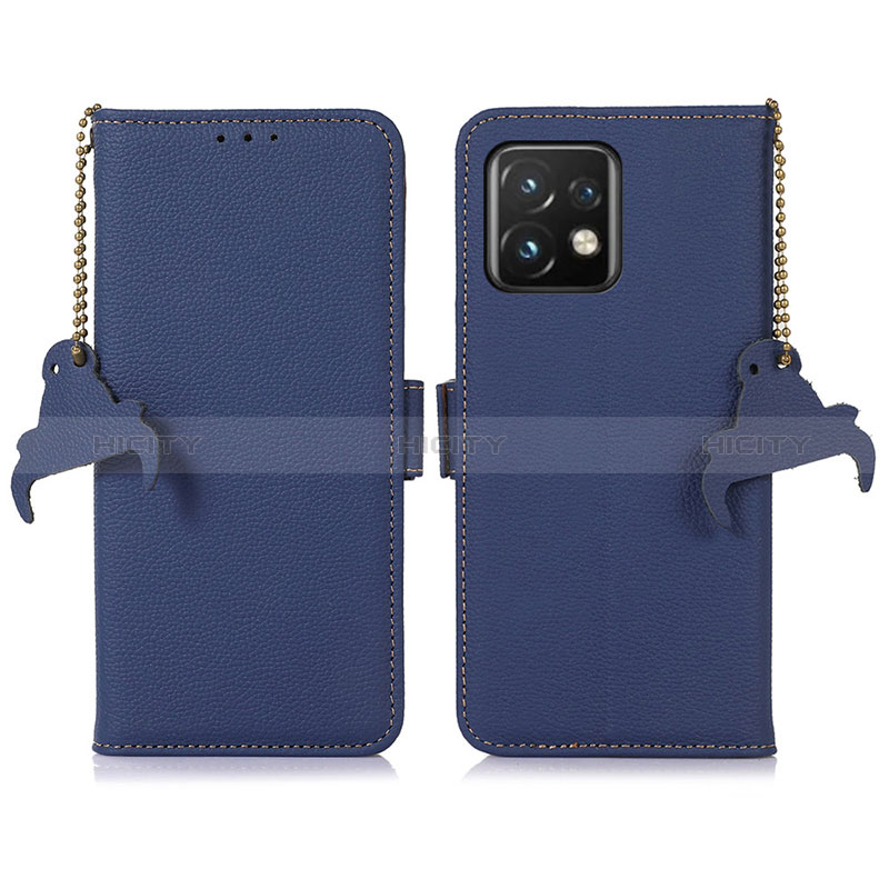 Custodia Portafoglio In Pelle Cover con Supporto A10D per Motorola Moto Edge 40 Pro 5G Blu