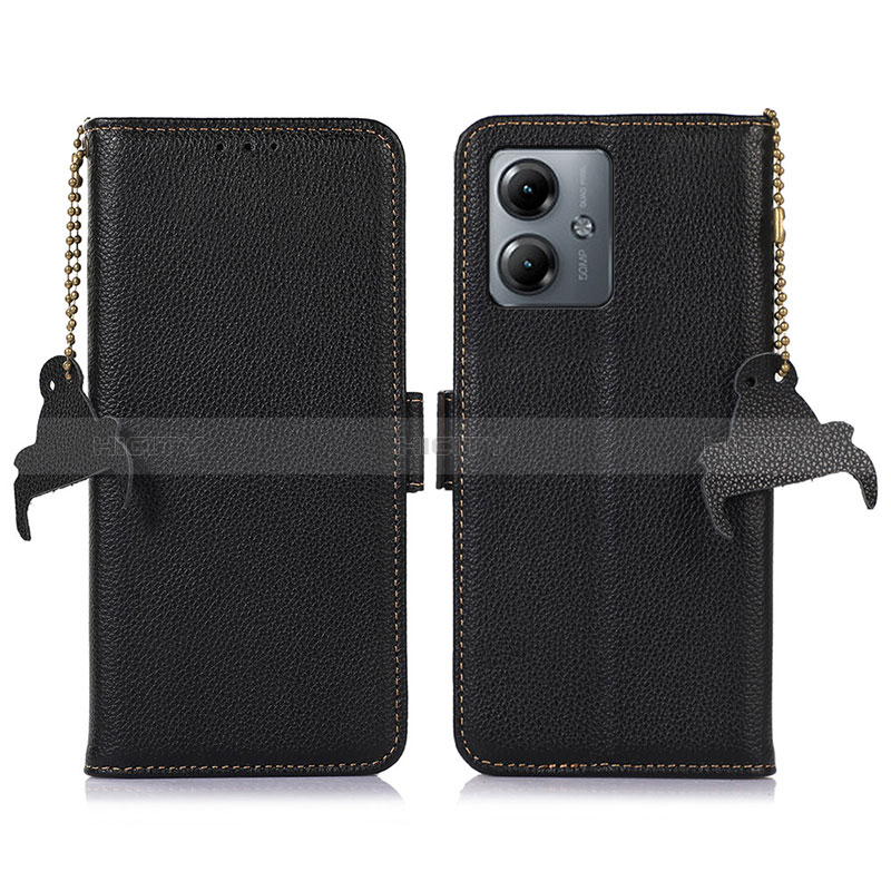 Custodia Portafoglio In Pelle Cover con Supporto A10D per Motorola Moto G14