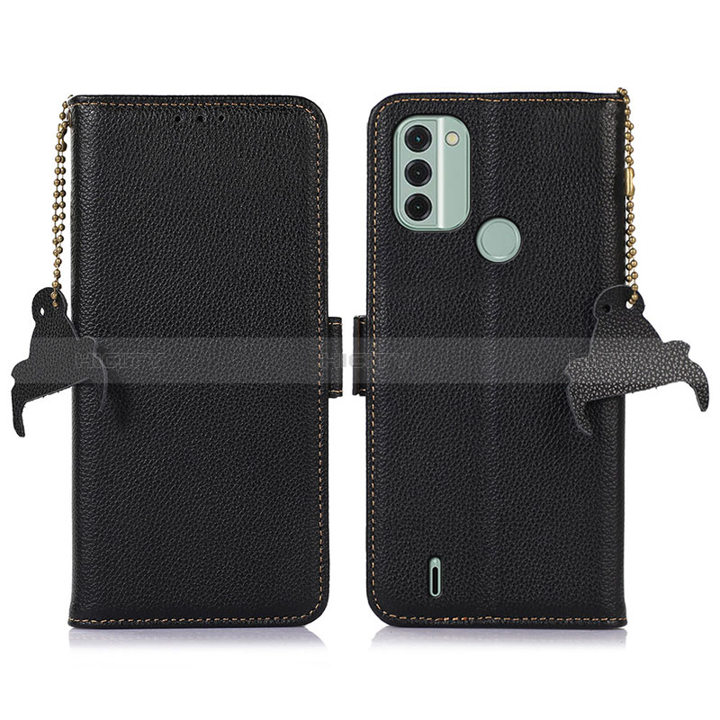 Custodia Portafoglio In Pelle Cover con Supporto A10D per Nokia C31