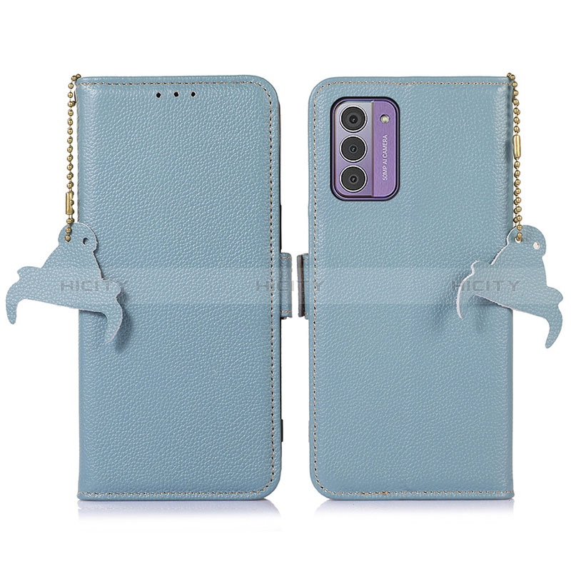 Custodia Portafoglio In Pelle Cover con Supporto A10D per Nokia G310 5G Azzurro