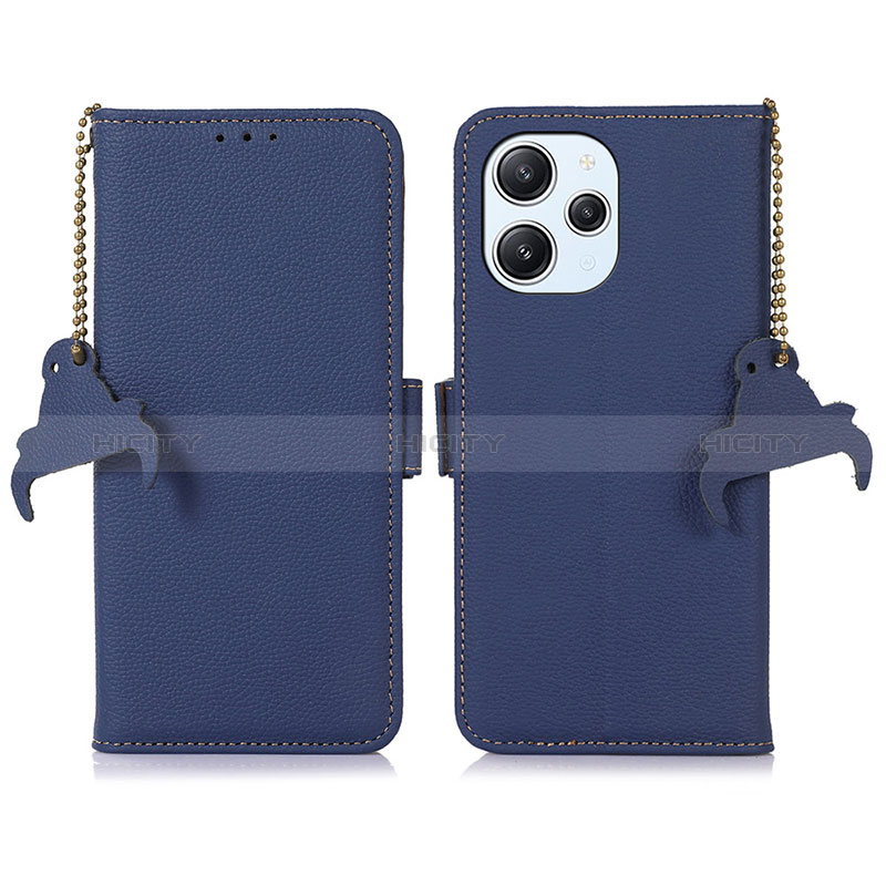 Custodia Portafoglio In Pelle Cover con Supporto A10D per Xiaomi Redmi 12 4G Blu