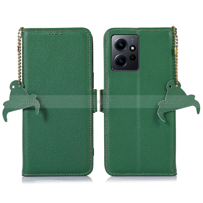 Custodia Portafoglio In Pelle Cover con Supporto A10D per Xiaomi Redmi Note 12 4G Verde