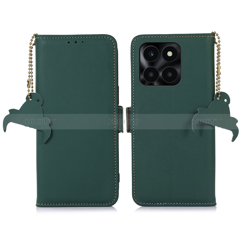 Custodia Portafoglio In Pelle Cover con Supporto A11D per Huawei Honor X8b Verde