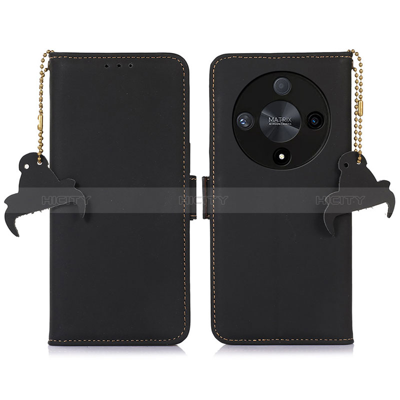 Custodia Portafoglio In Pelle Cover con Supporto A11D per Huawei Honor X9b 5G Nero