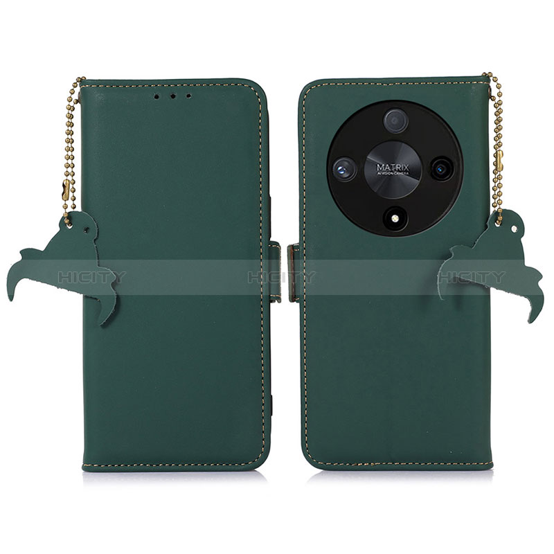 Custodia Portafoglio In Pelle Cover con Supporto A11D per Huawei Honor X9b 5G Verde