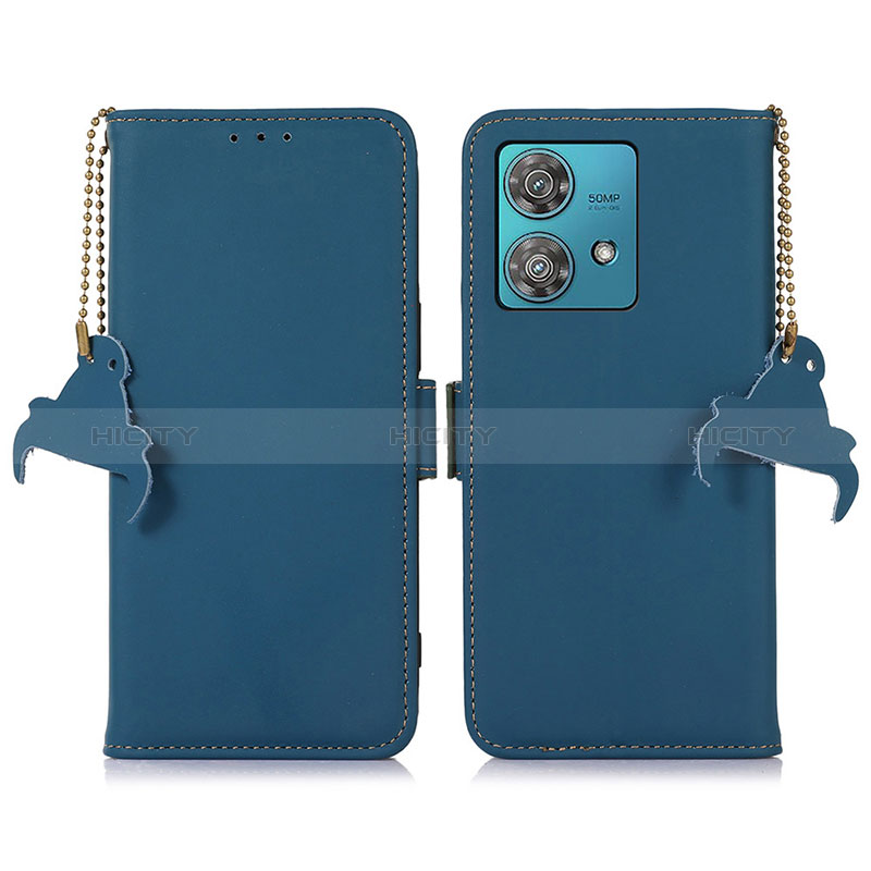 Custodia Portafoglio In Pelle Cover con Supporto A11D per Motorola Moto Edge 40 Neo 5G Blu