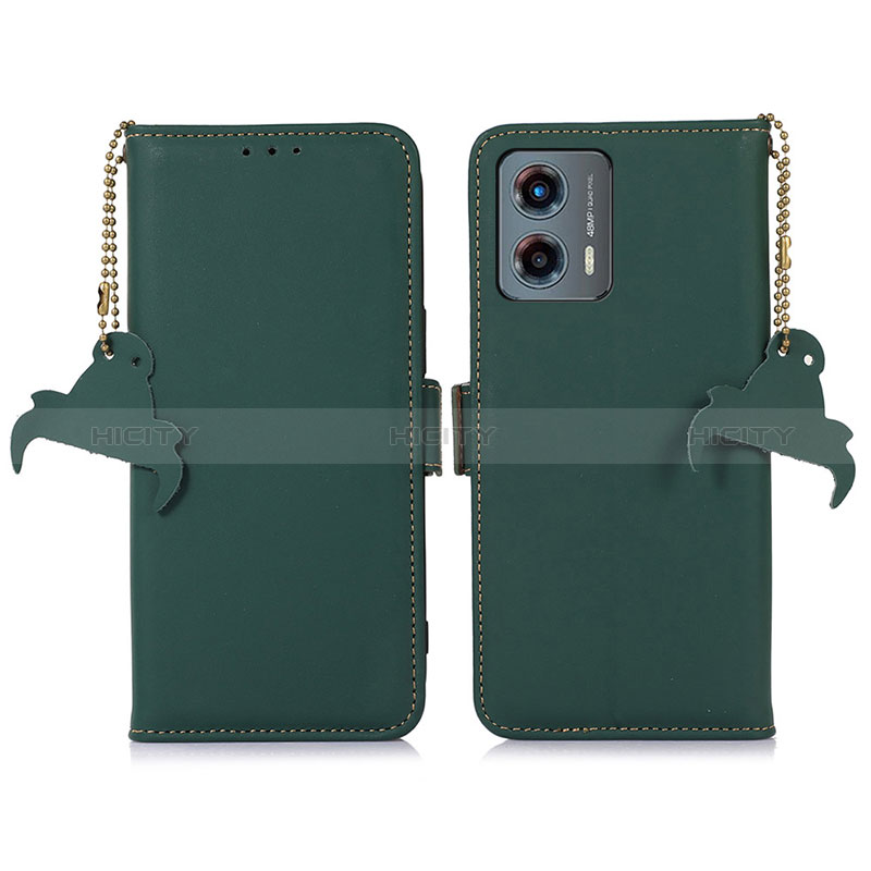 Custodia Portafoglio In Pelle Cover con Supporto A11D per Motorola Moto G 5G (2023) Verde