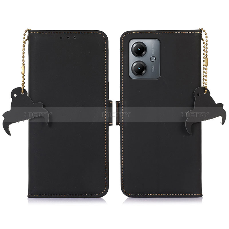 Custodia Portafoglio In Pelle Cover con Supporto A11D per Motorola Moto G14 Nero