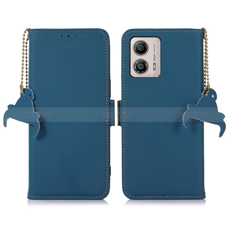 Custodia Portafoglio In Pelle Cover con Supporto A11D per Motorola Moto G53 5G Blu