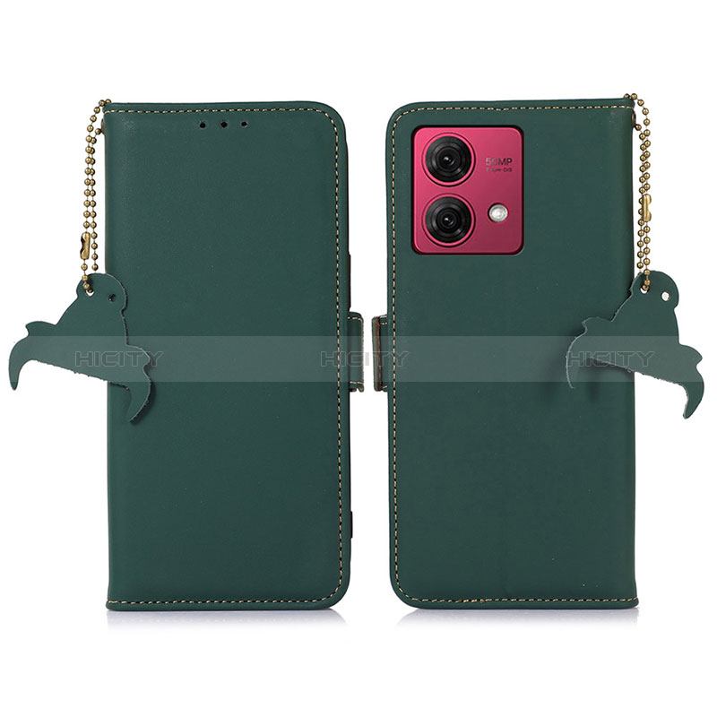 Custodia Portafoglio In Pelle Cover con Supporto A11D per Motorola Moto G84 5G Verde