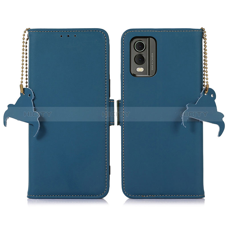 Custodia Portafoglio In Pelle Cover con Supporto A11D per Nokia C32 Blu