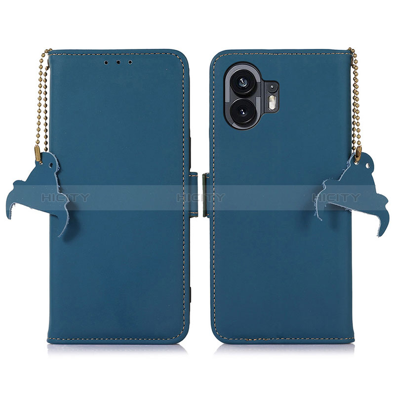 Custodia Portafoglio In Pelle Cover con Supporto A11D per Nothing Phone 2 Blu