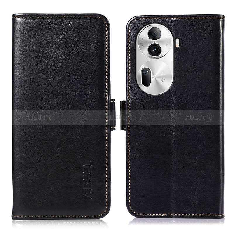 Custodia Portafoglio In Pelle Cover con Supporto A11D per Oppo Reno11 Pro 5G Nero