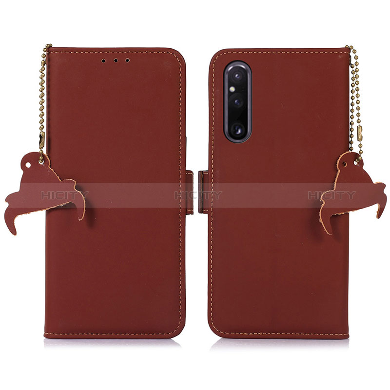 Custodia Portafoglio In Pelle Cover con Supporto A11D per Sony Xperia 1 V