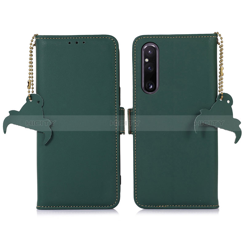 Custodia Portafoglio In Pelle Cover con Supporto A11D per Sony Xperia 1 V