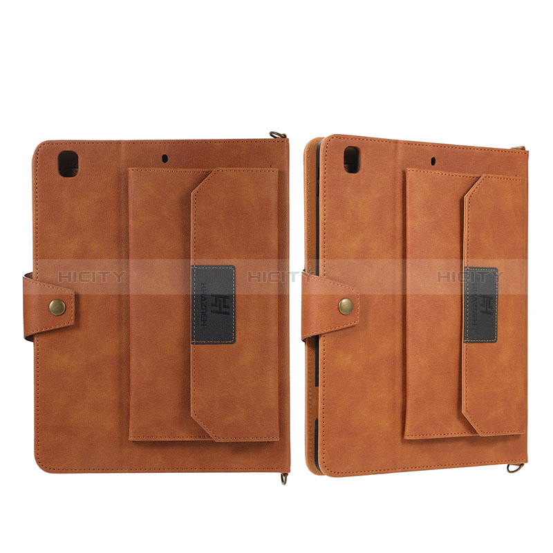 Custodia Portafoglio In Pelle Cover con Supporto AD1 per Apple iPad 10.2 (2019) Marrone