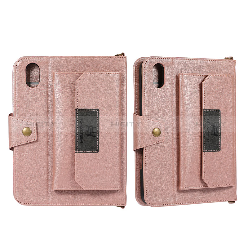 Custodia Portafoglio In Pelle Cover con Supporto AD1 per Apple iPad Mini 6