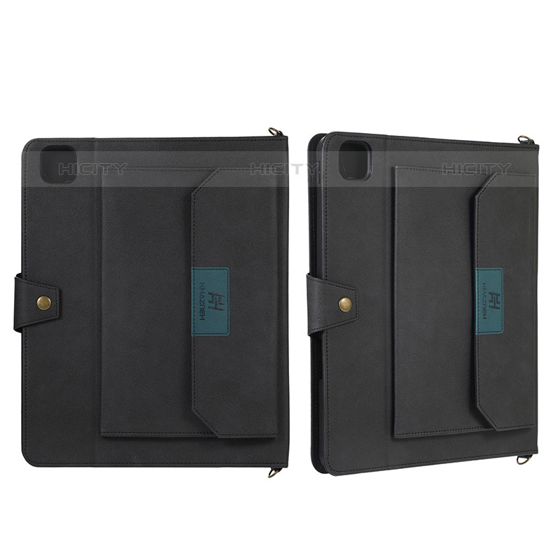 Custodia Portafoglio In Pelle Cover con Supporto AD1 per Apple iPad Pro 11 (2020) Nero