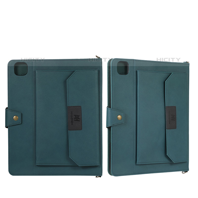 Custodia Portafoglio In Pelle Cover con Supporto AD1 per Apple iPad Pro 11 (2021) Verde