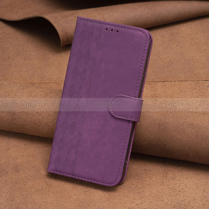 Custodia Portafoglio In Pelle Cover con Supporto B01F per Motorola Moto E13 Viola