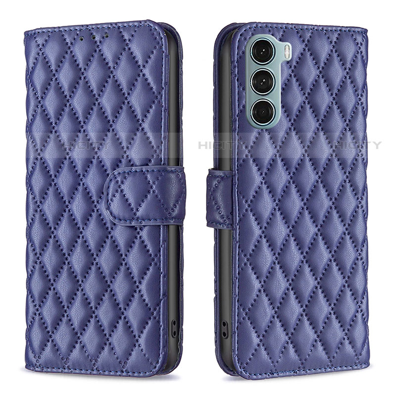 Custodia Portafoglio In Pelle Cover con Supporto B01F per Motorola Moto Edge S30 5G Blu