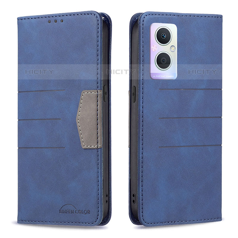 Custodia Portafoglio In Pelle Cover con Supporto B01F per OnePlus Nord N20 5G Blu