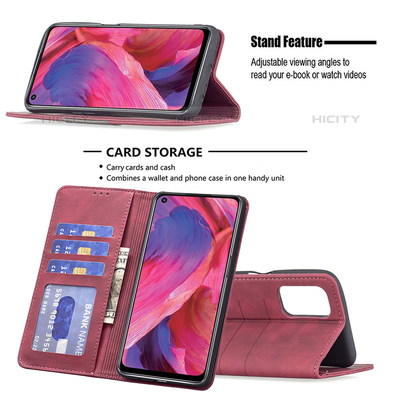 Custodia Portafoglio In Pelle Cover con Supporto B01F per Oppo A93 5G