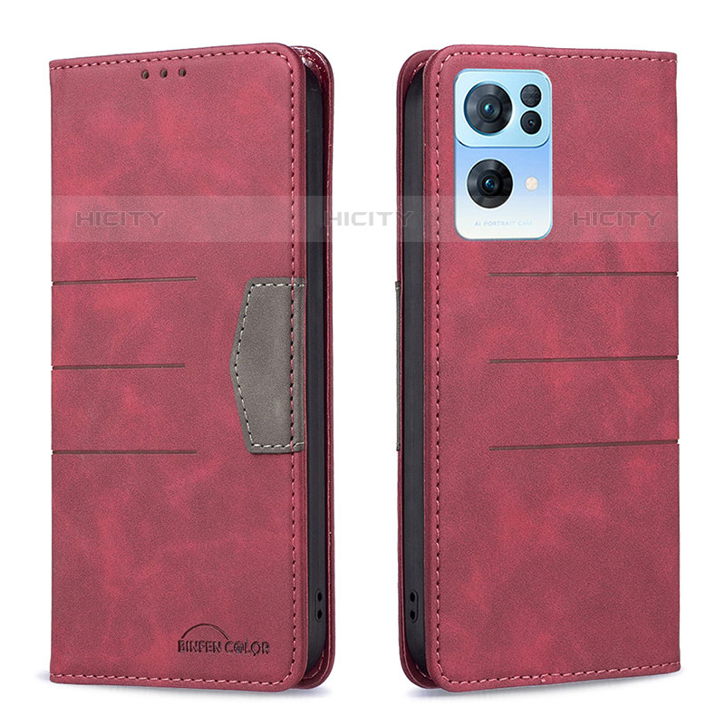 Custodia Portafoglio In Pelle Cover con Supporto B01F per Oppo Reno7 Pro 5G