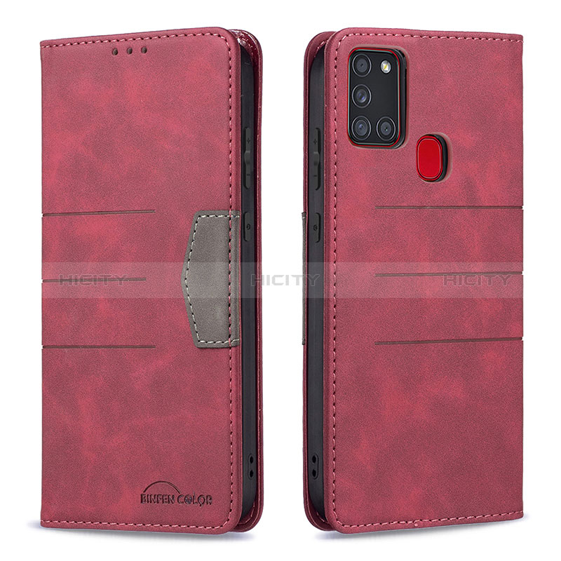 Custodia Portafoglio In Pelle Cover con Supporto B01F per Samsung Galaxy A21s