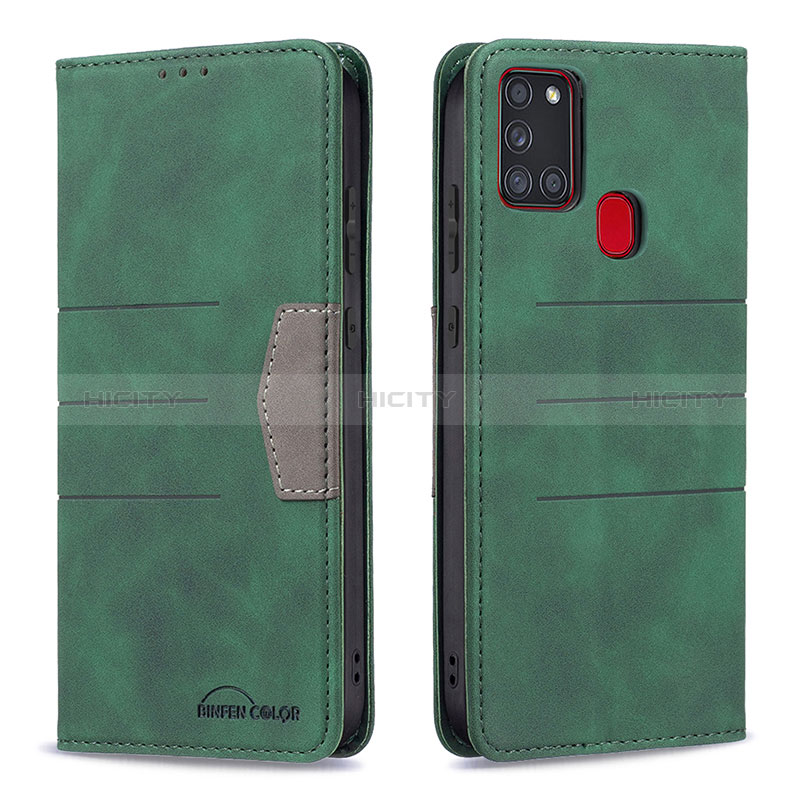 Custodia Portafoglio In Pelle Cover con Supporto B01F per Samsung Galaxy A21s