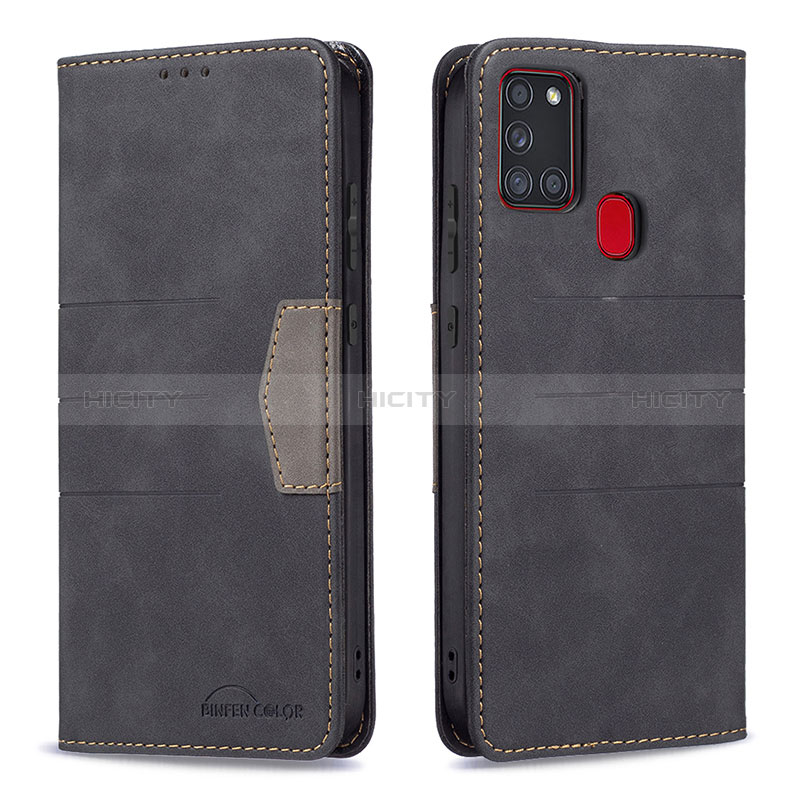 Custodia Portafoglio In Pelle Cover con Supporto B01F per Samsung Galaxy A21s