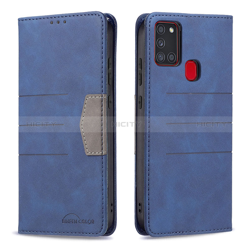 Custodia Portafoglio In Pelle Cover con Supporto B01F per Samsung Galaxy A21s