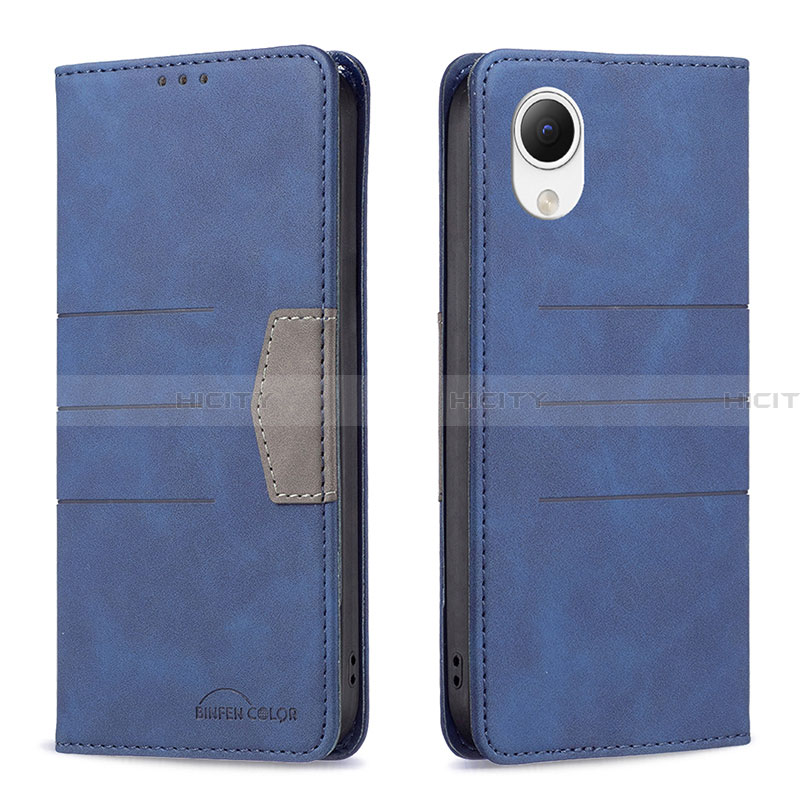 Custodia Portafoglio In Pelle Cover con Supporto B01F per Samsung Galaxy A23s Blu